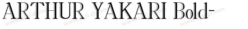 ARTHUR YAKARI Bold字体转换
